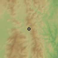 Shaded relief of the 60 km around Batangan, drawn from the GMTED2010 grid