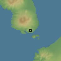 Shaded relief of the 59 km around Alas-asin, drawn from the GMTED2010 grid