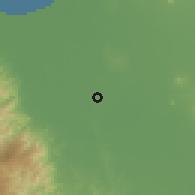 Shaded relief of the 59 km around Bayambang, drawn from the GMTED2010 grid