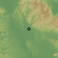 Shaded relief of the 60 km around Bayugan, drawn from the GMTED2010 grid