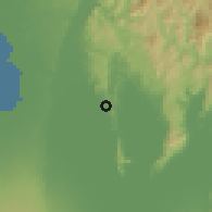 Shaded relief of the 59 km around Binangonan, drawn from the GMTED2010 grid