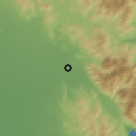 Shaded relief of the 59 km around Bongabon, drawn from the GMTED2010 grid