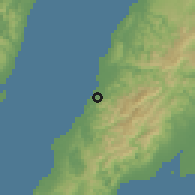 Shaded relief of the 60 km around Buanoy, drawn from the GMTED2010 grid