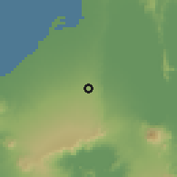 Shaded relief of the 59 km around Bulihan, drawn from the GMTED2010 grid