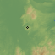 Shaded relief of the 60 km around Bunawan, drawn from the GMTED2010 grid