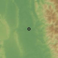 Shaded relief of the 59 km around Cabagan, drawn from the GMTED2010 grid