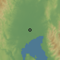 Shaded relief of the 60 km around Cabayangan, drawn from the GMTED2010 grid