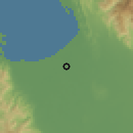 Shaded relief of the 59 km around Calasiao, drawn from the GMTED2010 grid