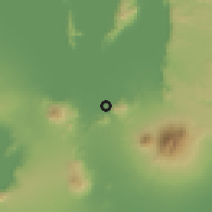 Shaded relief of the 59 km around Calauan, drawn from the GMTED2010 grid