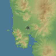 Shaded relief of the 59 km around Castillejos, drawn from the GMTED2010 grid