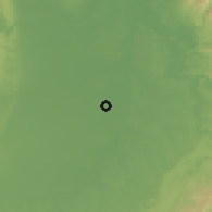 Shaded relief of the 59 km around Cauayan, drawn from the GMTED2010 grid