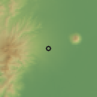Shaded relief of the 59 km around Angeles, drawn from the GMTED2010 grid