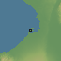 Shaded relief of the 59 km around Cavite, drawn from the GMTED2010 grid