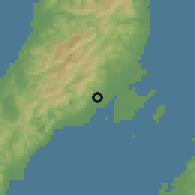 Shaded relief of the 60 km around Cebu, drawn from the GMTED2010 grid
