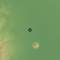 Shaded relief of the 59 km around Concepcion, drawn from the GMTED2010 grid