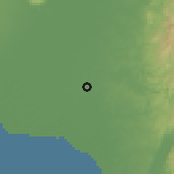 Shaded relief of the 59 km around Culianin, drawn from the GMTED2010 grid