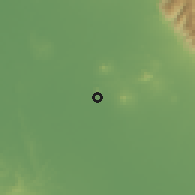 Shaded relief of the 59 km around Cuyapo, drawn from the GMTED2010 grid
