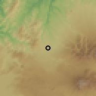 Shaded relief of the 60 km around Dagumba-an, drawn from the GMTED2010 grid