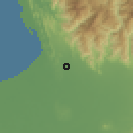 Shaded relief of the 59 km around Dagupan, drawn from the GMTED2010 grid