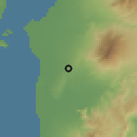 Shaded relief of the 60 km around Antipolo, drawn from the GMTED2010 grid