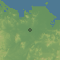 Shaded relief of the 60 km around Dao, drawn from the GMTED2010 grid