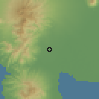 Shaded relief of the 59 km around Floridablanca, drawn from the GMTED2010 grid
