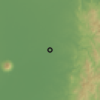 Shaded relief of the 59 km around Gapan, drawn from the GMTED2010 grid
