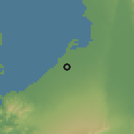 Shaded relief of the 59 km around General Trias, drawn from the GMTED2010 grid