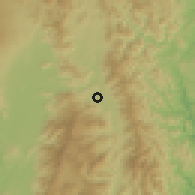 Shaded relief of the 60 km around Halapitan, drawn from the GMTED2010 grid
