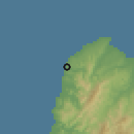 Shaded relief of the 60 km around Initao, drawn from the GMTED2010 grid