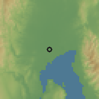 Shaded relief of the 60 km around Ising, drawn from the GMTED2010 grid