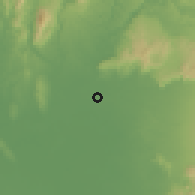 Shaded relief of the 60 km around Kabacan, drawn from the GMTED2010 grid