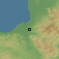 Shaded relief of the 60 km around Kabankalan, drawn from the GMTED2010 grid