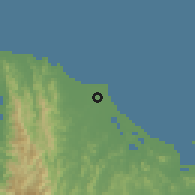 Shaded relief of the 60 km around Kalibo, drawn from the GMTED2010 grid