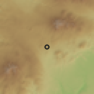 Shaded relief of the 60 km around Kalilangan, drawn from the GMTED2010 grid