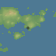 Shaded relief of the 60 km around Karungdong, drawn from the GMTED2010 grid