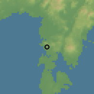 Shaded relief of the 60 km around Katipunan, drawn from the GMTED2010 grid