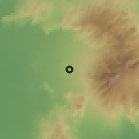Shaded relief of the 60 km around Kidapawan, drawn from the GMTED2010 grid