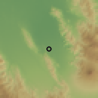 Shaded relief of the 60 km around Koronadal, drawn from the GMTED2010 grid