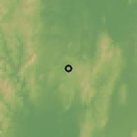 Shaded relief of the 60 km around Laak, drawn from the GMTED2010 grid