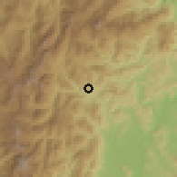 Shaded relief of the 59 km around Lagawe, drawn from the GMTED2010 grid