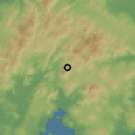 Shaded relief of the 60 km around Lakewood, drawn from the GMTED2010 grid