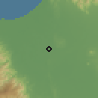 Shaded relief of the 59 km around Lepa, drawn from the GMTED2010 grid