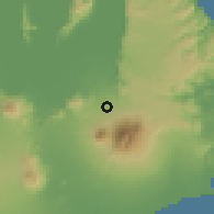Shaded relief of the 59 km around Liliw, drawn from the GMTED2010 grid