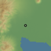 Shaded relief of the 59 km around Lubao, drawn from the GMTED2010 grid