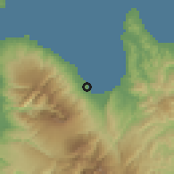 Shaded relief of the 60 km around Lunao, drawn from the GMTED2010 grid