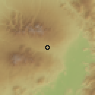 Shaded relief of the 60 km around Lurogan, drawn from the GMTED2010 grid