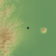 Shaded relief of the 59 km around Mabalacat, drawn from the GMTED2010 grid