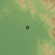 Shaded relief of the 59 km around Mabini, drawn from the GMTED2010 grid
