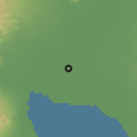 Shaded relief of the 59 km around Macabebe, drawn from the GMTED2010 grid